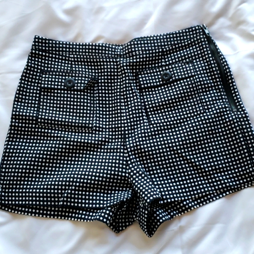 High Waisted Polka Dot Shorts- M